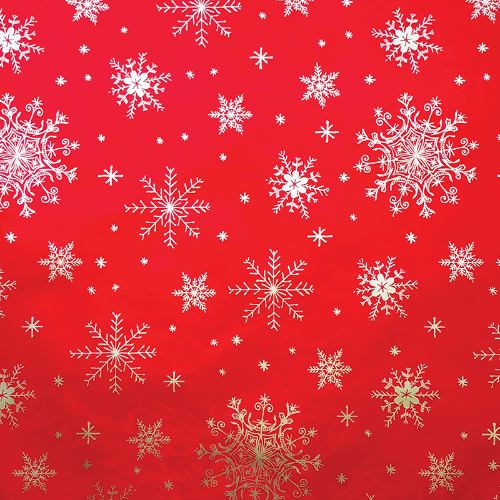 Red Winter Snowflakes Gift Wrap Paper — festive Red Winter Snowflakes holiday wrapping paper design