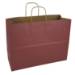 Solid burgundy kraft paper shopping bag with twisted paper handles — 16 x 6 x 12
