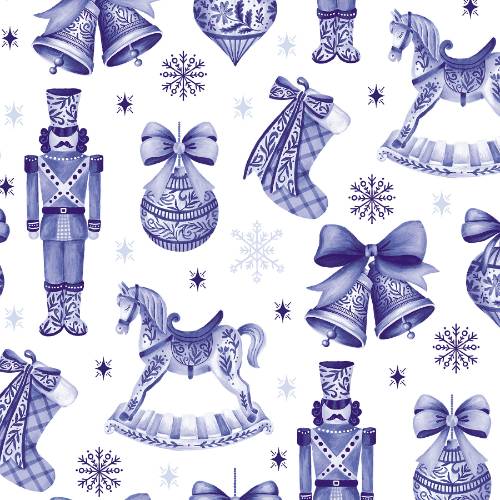 Rocking Horse Christmas Gift Wrap Paper — festive Rocking Horse Christmas holiday wrapping paper design