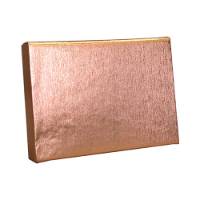 Rose Gold Brushed pop-up gift card box 4 5/8" x 3 3/8" x 5/8" — pops open to display a gift card, brushed rose gold finish