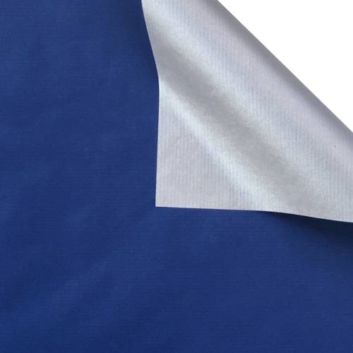 Royal &amp; Silver on Kraft Reversible Gift Wrap Paper — classic royal &amp; silver on kraft reversible pattern gift wrapping