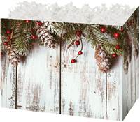 Rustic Winter Gift Basket Boxes