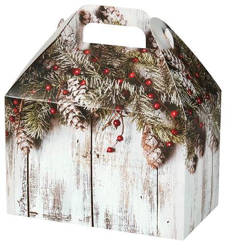 Rustic Winter Large Gable Box