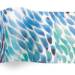 Sea glass printed tissue paper with blue and green watercolor pattern for coastal gift packaging
