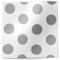 Silver dots printed tissue paper with metallic polka dot design for gift packaging