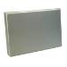 Silver Linen pop-up gift card box 4 5/8" x 3 3/8" x 5/8" — pops open to display a gift card, silver linen-textured finish