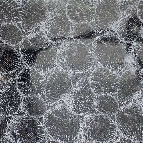 Silver Shells Gift Wrap Paper — classic silver shells pattern gift wrapping paper