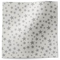 Silver Stars on White Tissue Paper