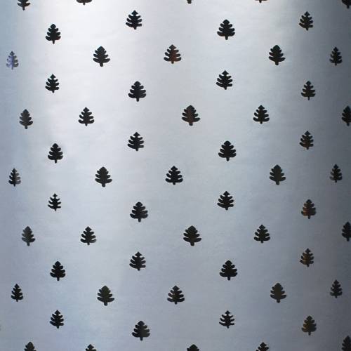 Silver Tonal Trees Gift Wrap Paper — holiday silver tonal trees printed gift wrapping paper