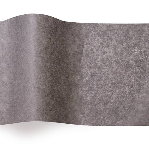 Slate Gray Solid Tissue Paper — Medium-dark charcoal gray tissue paper sheet, smooth finish