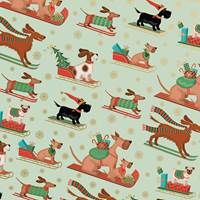 Sleigh Dog Gift Wrap Paper
