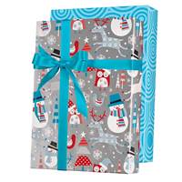 Snowplay Reversible Gift Wrap Paper