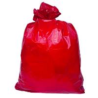Solid Red Jumbo Poly Bags — solid red lo-density poly, 24 x 6 x 42