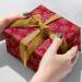 Sparkleflake Gold Red Gift Wrap Paper - XB867
