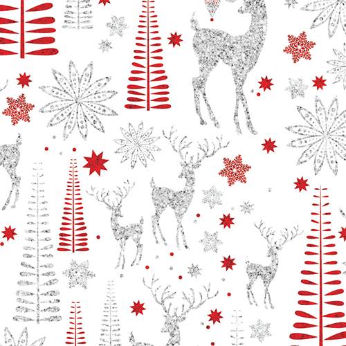 Sparkling Reindeer Gift Wrap Paper