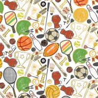 Sports Time Gift Wrap Paper — fun sports time birthday gift wrapping paper