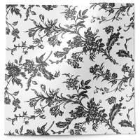 Spring Flowers on White Printed Tissue Paper — colorful spring flower illustrations on white background