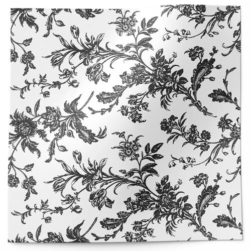 Spring Flowers on White Printed Tissue Paper — colorful spring flower illustrations on white background