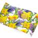 Spring Garden Printed Tissue Paper — Colorful spring flowers, tulips, and butterflies in yellow, purple, blue on white