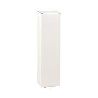 Spun Bianco wine bottle box 3.5x3.5x15, tall slim top-opening bottle box with tuck-close lid, white embossed spun finish
