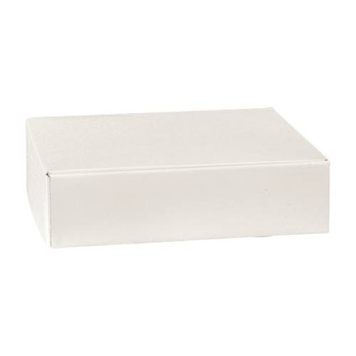 Spun Bianco wine bottle box 11x3.5x13.4, hinged-lid gift box with full-length insert dividers holding 3 bottles, white embossed spun finish