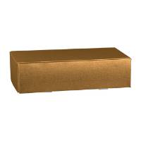 Spun Oro Wine Bottle Box 7.2x3.5x13.4 — gift box with full-length insert dividers, matte gold spun-metallic finish