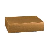 Spun Oro Wine Bottle Box 11x3.5x13.4 — gift box with full-length insert dividers, matte gold spun-metallic finish