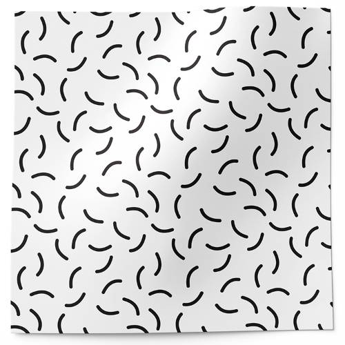 Squiggles Printed Tissue Paper — Dense small black squiggly wavy lines scattered on white background