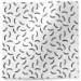 Squiggles Printed Tissue Paper — Dense small black squiggly wavy lines scattered on white background