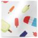 Summer Freeze Printed Tissue Paper — Colorful illustrated popsicles and ice cream treats scattered on white background
