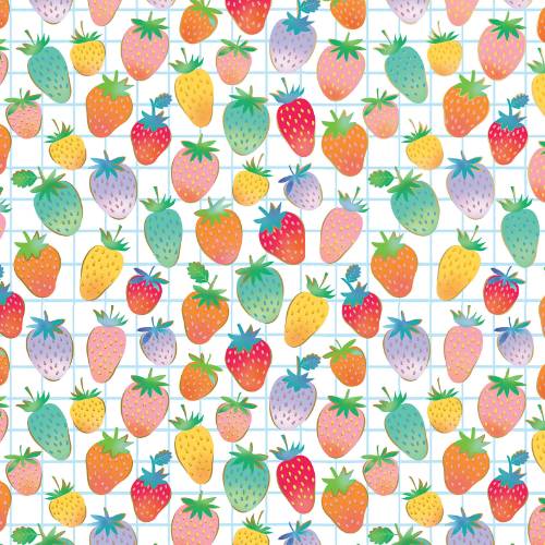 Sweet Strawberries Gift Wrap Paper — classic sweet strawberries pattern gift wrapping paper
