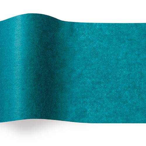 Teal solid tissue paper, 20x30 inch, 480 sheets per ream, 100% recycled, Made in USA, SatinWrap Tissue.