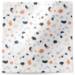Terazzo Printed Tissue Paper — Terrazzo stone pattern with multicolored irregular chip shapes on white background