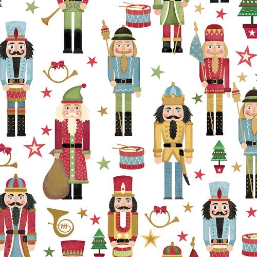 Traditional Nutcracker Gift Wrap Paper — festive Traditional Nutcracker holiday wrapping paper design