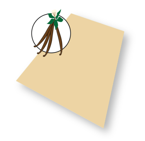 Vanilla Sandalwood Scented Tissue Paper — Solid warm tan/beige tissue paper with vanilla scent