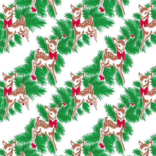 Vintage Reindeer Gift Wrap Paper — festive Vintage Reindeer holiday wrapping paper design
