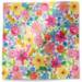 Watercolor Floral Printed Tissue Paper — Soft watercolor-style flowers and botanical leaves in multiple pastel colors