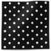 White Dots on Black Printed Tissue Paper — White polka dots evenly scattered on solid black background
