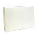 White Ice gift card box shown closed — slim rectangular pop-up box in bright white with a smooth high-gloss finish