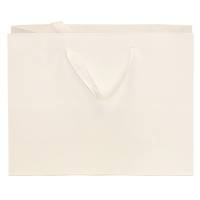 natural kraft paper shopping bags with black gusset and black flat twill handles