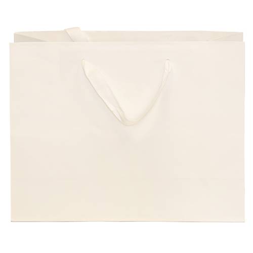 natural kraft paper shopping bags with black gusset and black flat twill handles