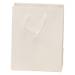 White kraft paper Brooklyn shopping bag with flat twill handles and side gussets