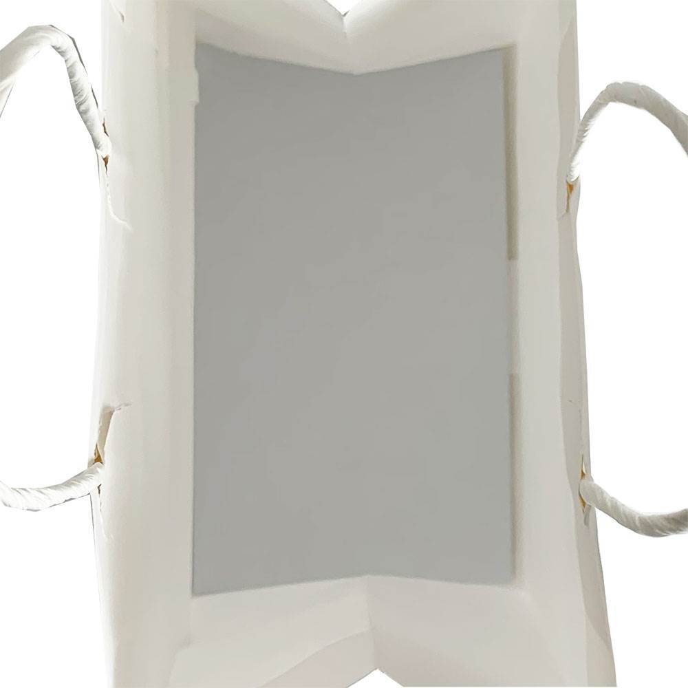 Custom White Kraft J-Cut Shopping Bags (Cub)