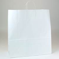 White Kraft Shopping Bags Ink Printed (Jumbo) 