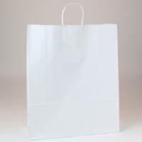 White Kraft Shopping Bags Ink Printed (Queen) 