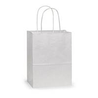 White Kraft Shopping Bags (Pup) 