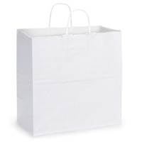 White Kraft Shopping Bags (Take Out) 