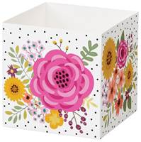 Wildflower Garden Square Party Favor Box Square Party Favor Box