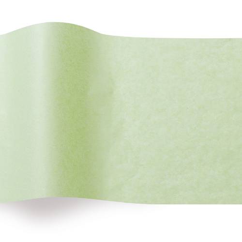 Willow Tissue Paper — Soft muted sage/willow green tissue paper sheet, smooth finish