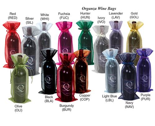 Wine Bottle Organza Bags